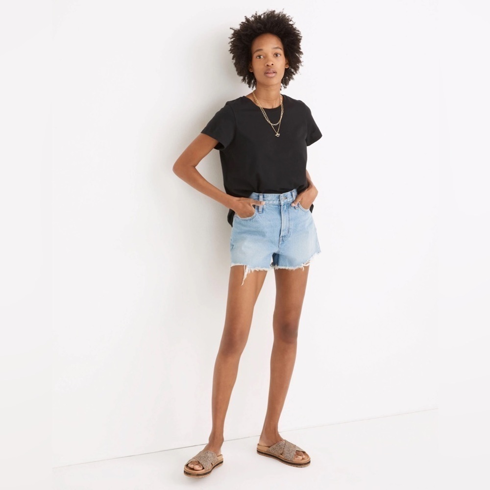 MADEWELL the perfect jean short blue size 27